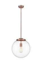 Innovations Lighting 221-1S-AC-G202-14 - Beacon - 1 Light - 16 inch - Antique Copper - Stem Hung - Pendant