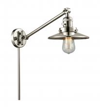 Innovations Lighting 237-PN-M1-PN - Railroad - 1 Light - 8 inch - Polished Nickel - Swing Arm