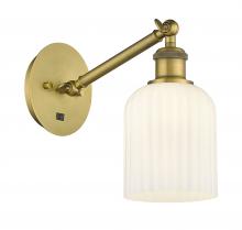 Innovations Lighting 317-1W-BB-G559-5GWH - Bridal Veil - 1 Light - 5 inch - Brushed Brass - Sconce