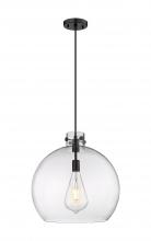 Innovations Lighting 410-1PL-BK-G410-18CL - Newton Sphere - 1 Light - 18 inch - Matte Black - Cord hung - Pendant