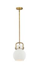 Innovations Lighting 410-1SS-BB-M410-8W - Newton Sphere - 1 Light - 8 inch - Brushed Brass - Mini Pendant