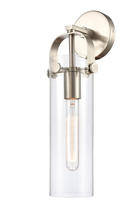 Innovations Lighting 413-1W-SN-4CL - Pilaster - 1 Light - 4 inch Glass - Brushed Satin Nickel - Sconce