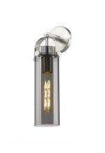 Innovations Lighting 413-1W-SN-G413-1W-4SM - Pilaster - 1 Light - 4 inch Glass - Satin Nickel - Sconce