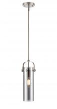 Innovations Lighting 423-1S-SN-G423-12SM - Pilaster II Cylinder - 1 Light - 12 inch Long Glass - Satin Nickel - Pendant