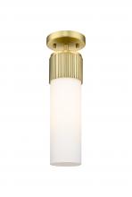 Innovations Lighting 428-1F-BB-G428-12WH - Bolivar - 1 Light - 5 inch - Brushed Brass - Flush Mount