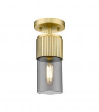 Innovations Lighting 428-1F-BB-G428-7SM - Bolivar - 1 Light - 5 inch - Brushed Brass - Flush Mount