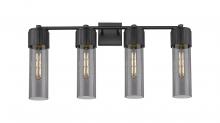 Innovations Lighting 428-4W-BK-G428-12SM - Bolivar - 4 Light - 31 inch - Matte Black - Bath Vanity Light