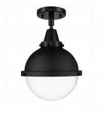 Innovations Lighting 447-1C-BK-HFS-82-BK - Hampden - 1 Light - 9 inch - Matte Black - Flush Mount