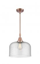  447-1S-AC-G74-L - Bell - 1 Light - 12 inch - Antique Copper - Mini Pendant