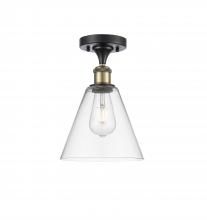 Innovations Lighting 516-1C-BAB-GBC-82-LED - Berkshire - 1 Light - 8 inch - Black Antique Brass - Semi-Flush Mount