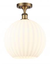 Innovations Lighting 516-1C-BB-G1217-12WV - White Venetian - 1 Light - 12 inch - Brushed Brass - Semi-Flush Mount