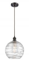 Innovations Lighting 516-1P-OB-G1213-10 - Athens Deco Swirl - 1 Light - 10 inch - Oil Rubbed Bronze - Cord hung - Mini Pendant