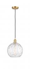 Innovations Lighting 516-1P-SG-G1215-10 - Athens Water Glass - 1 Light - 10 inch - Satin Gold - Cord hung - Mini Pendant