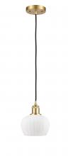 Innovations Lighting 516-1P-SG-G91 - Fenton - 1 Light - 7 inch - Satin Gold - Cord hung - Mini Pendant