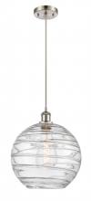 Innovations Lighting 516-1P-SN-G1213-12 - Athens Deco Swirl - 1 Light - 12 inch - Brushed Satin Nickel - Cord hung - Mini Pendant