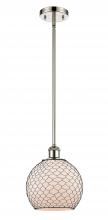 Innovations Lighting 516-1S-PN-G121-8CBK - Farmhouse Chicken Wire - 1 Light - 8 inch - Polished Nickel - Mini Pendant