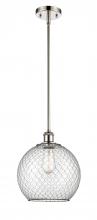 Innovations Lighting 516-1S-PN-G122-10CBK - Farmhouse Chicken Wire - 1 Light - 10 inch - Polished Nickel - Mini Pendant