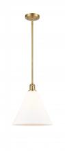 Innovations Lighting 516-1S-SG-GBC-121 - Berkshire - 1 Light - 12 inch - Satin Gold - Mini Pendant