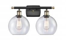 Innovations Lighting 516-2W-BAB-G124 - Athens - 2 Light - 18 inch - Black Antique Brass - Bath Vanity Light