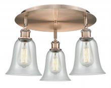 Innovations Lighting 516-3C-AC-G2812 - Hanover - 3 Light - 18 inch - Antique Copper - Flush Mount