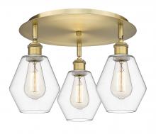  516-3C-BB-G652-6 - Cindyrella - 3 Light - 18 inch - Brushed Brass - Flush Mount