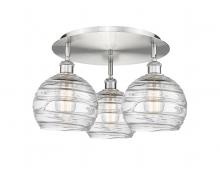 Innovations Lighting 516-3C-SN-G1213-8 - Athens Deco Swirl - 3 Light - 20 inch - Satin Nickel - Flush Mount