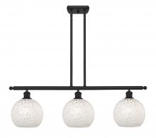 Innovations Lighting 516-3I-BK-G1216-8WM - White Mouchette - 3 Light - 36 inch - Matte Black - Stem Hung - Island Light