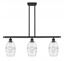  516-3I-BK-G557-6CL - Vaz - 3 Light - 36 inch - Matte Black - Cord hung - Island Light