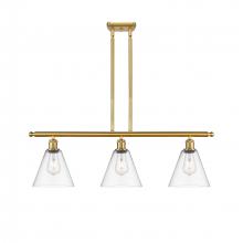 Innovations Lighting 516-3I-SG-GBC-82 - Berkshire - 3 Light - 36 inch - Satin Gold - Cord hung - Island Light