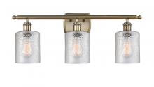  516-3W-AB-G112 - Cobbleskill - 3 Light - 25 inch - Antique Brass - Bath Vanity Light