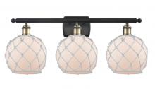 Innovations Lighting 516-3W-BAB-G121-8RW - Farmhouse Rope - 3 Light - 28 inch - Black Antique Brass - Bath Vanity Light