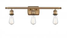 Innovations Lighting 516-3W-BB - Bare Bulb - 3 Light - 26 inch - Brushed Brass - Bath Vanity Light