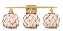 Innovations Lighting 516-3W-SG-G121-8RB - Farmhouse Rope - 3 Light - 28 inch - Satin Gold - Bath Vanity Light