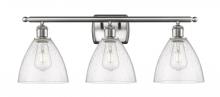  516-3W-SN-GBD-754 - Bristol - 3 Light - 28 inch - Brushed Satin Nickel - Bath Vanity Light