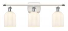 Innovations Lighting 516-3W-WPC-G559-5GWH - Bridal Veil - 3 Light - 25 inch - White Polished Chrome - Bath Vanity Light