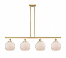 Innovations Lighting 516-4I-SG-G121-8CSN - Farmhouse Chicken Wire - 4 Light - 48 inch - Satin Gold - Cord hung - Island Light