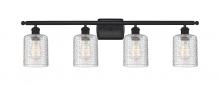 Innovations Lighting 516-4W-BK-G112C-5CL - Cobbleskill - 4 Light - 35 inch - Matte Black - Bath Vanity Light