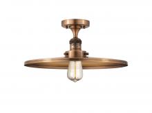 Innovations Lighting 517-1CH-AC-MFR-AC-16 - Railroad - 1 Light - 16 inch - Antique Copper - Semi-Flush Mount