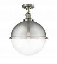 Innovations Lighting 517-1CH-SN-HFS-122-SN-LED - Hampden - 1 Light - 13 inch - Brushed Satin Nickel - Semi-Flush Mount