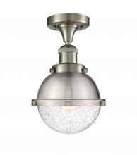 Innovations Lighting 517-1CH-SN-HFS-64-SN - Hampden - 1 Light - 7 inch - Brushed Satin Nickel - Semi-Flush Mount