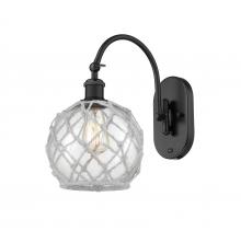 Innovations Lighting 518-1W-BK-G122-8RW - Farmhouse Rope - 1 Light - 8 inch - Matte Black - Sconce