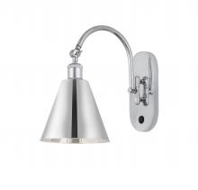 Innovations Lighting 518-1W-PC-MBC-8-PC - Berkshire - 1 Light - 8 inch - Polished Chrome - Sconce