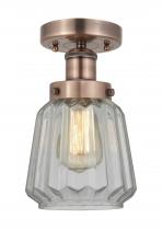 Innovations Lighting 616-1F-AC-G142 - Chatham - 1 Light - 7 inch - Antique Copper - Semi-Flush Mount