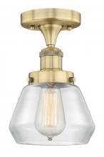 Innovations Lighting 616-1F-BB-G172 - Fulton - 1 Light - 7 inch - Brushed Brass - Semi-Flush Mount