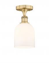 Innovations Lighting 616-1F-BB-G558-6GWH - Bella - 1 Light - 6 inch - Brushed Brass - Semi-Flush Mount