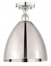 Innovations Lighting 616-1F-PN-MBD-12-PN - Bristol - 1 Light - 12 inch - Polished Nickel - Semi-Flush Mount