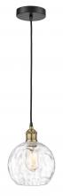 Innovations Lighting 616-1P-BAB-G1215-8 - Athens Water Glass - 1 Light - 8 inch - Black Antique Brass - Cord hung - Mini Pendant