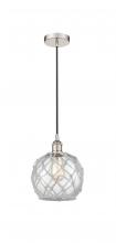 Innovations Lighting 616-1P-PN-G122-8RW - Farmhouse Rope - 1 Light - 8 inch - Polished Nickel - Cord hung - Mini Pendant