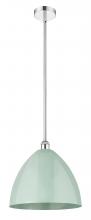 Innovations Lighting 616-1S-PC-MBD-16-SF-LED - Plymouth - 1 Light - 16 inch - Polished Chrome - Cord hung - Mini Pendant