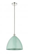 Innovations Lighting 616-1S-PN-MBD-16-SF - Plymouth - 1 Light - 16 inch - Polished Nickel - Cord hung - Mini Pendant